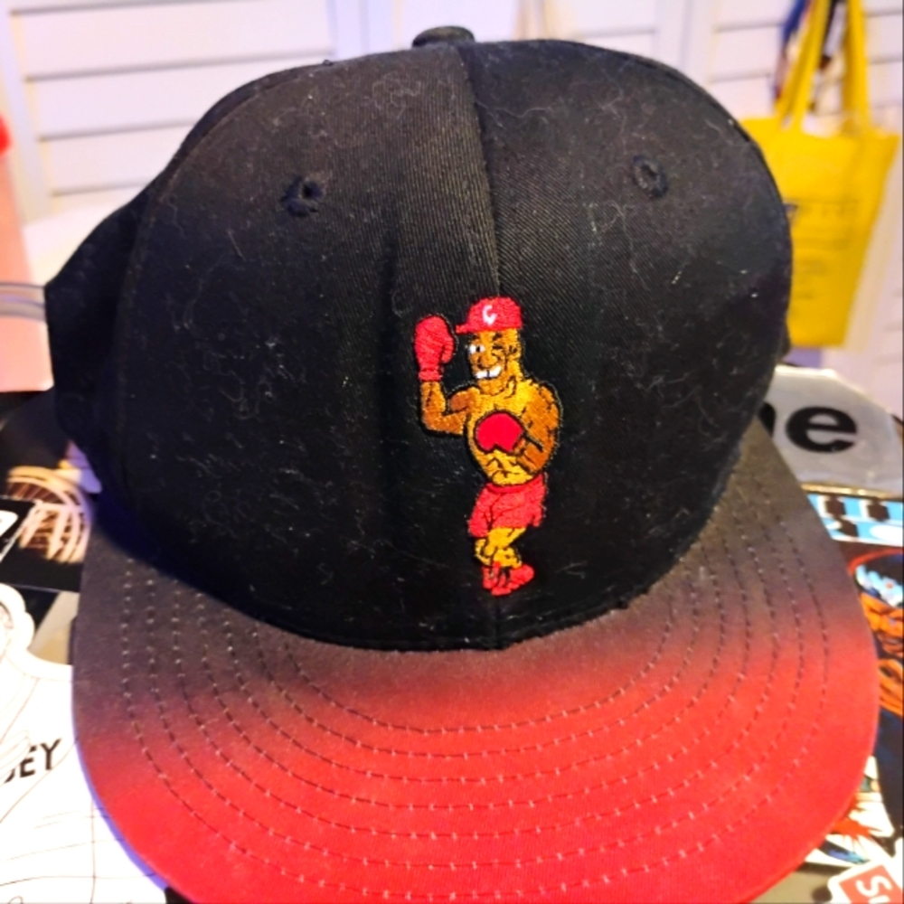 Black and Red Boxing Embroidered Cap